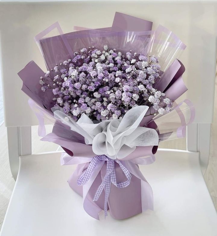 Purple Baby’s Breath Bouquet