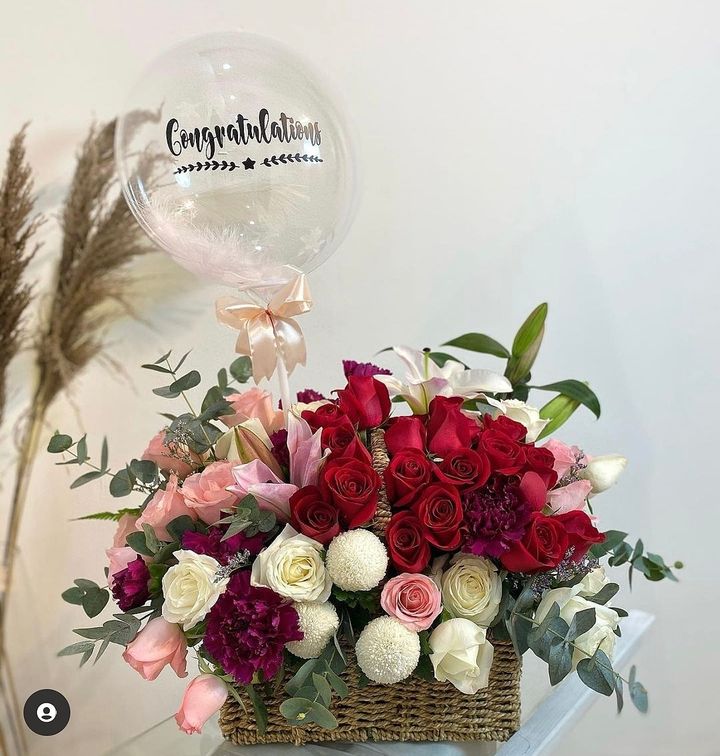 Congratulation Flower Basket