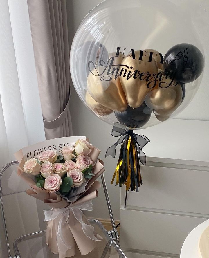Rose Bouquet with Balloon set