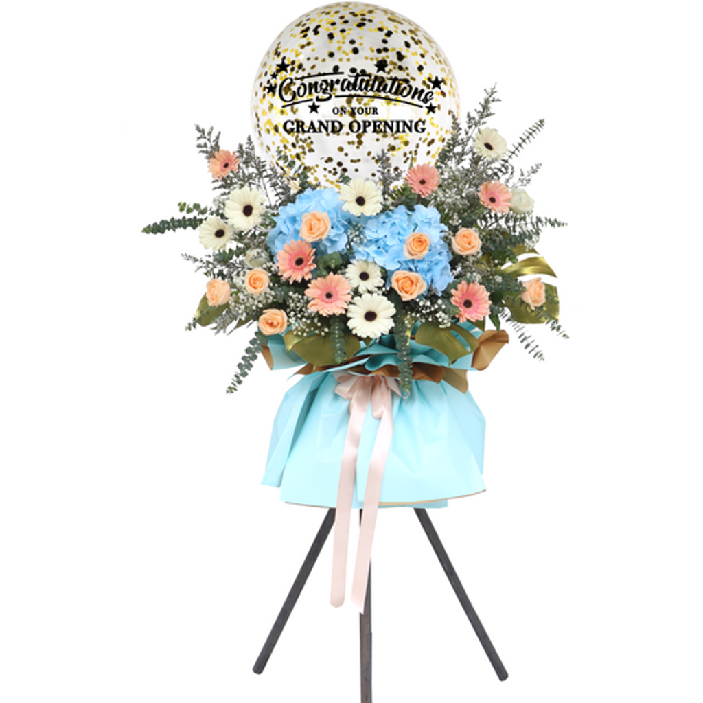 Blue Balloon Opening Flower Stand 75