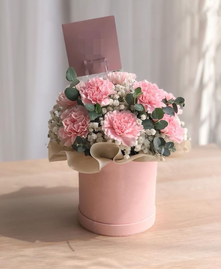 Carnation Flowers Boxes (Pink)