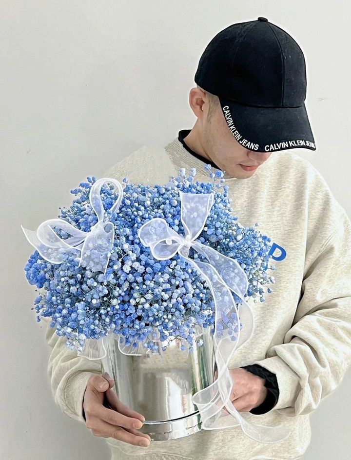 Blue Baby Breath Boxes