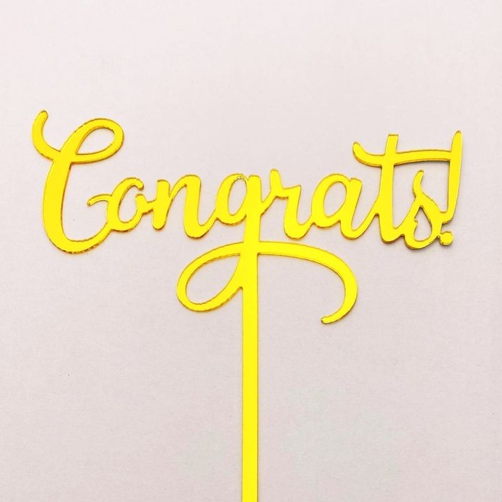 Congrats Flower Bouquet Topper