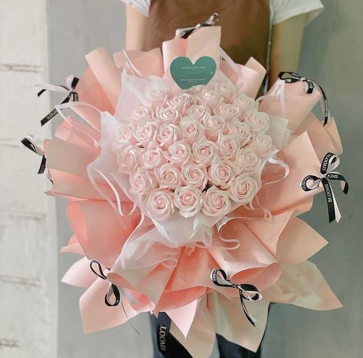Pink Love Soap Flower Bouquet