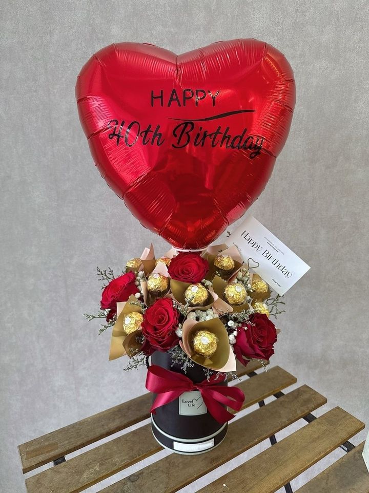 Love Balloon with Chocolate Box