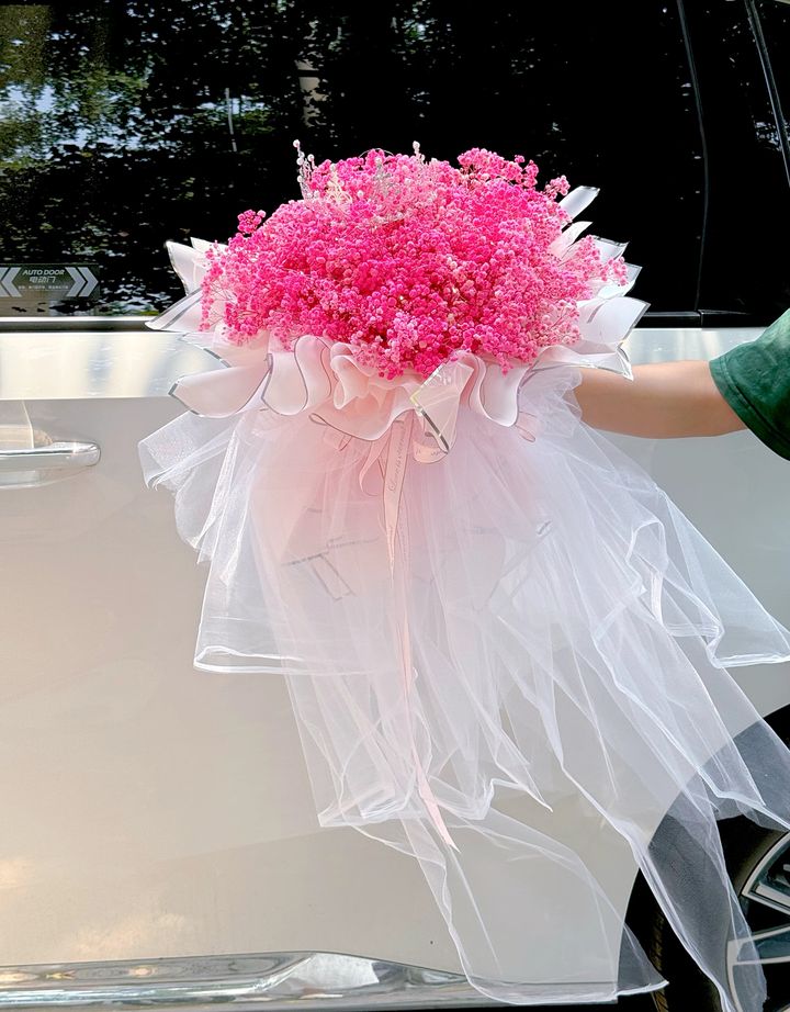 Pink Baby Breath Bouquet