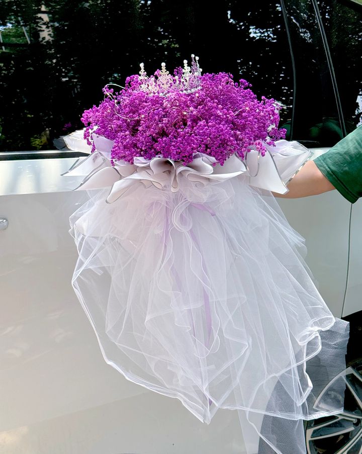 Purple Baby Breath Bouquet