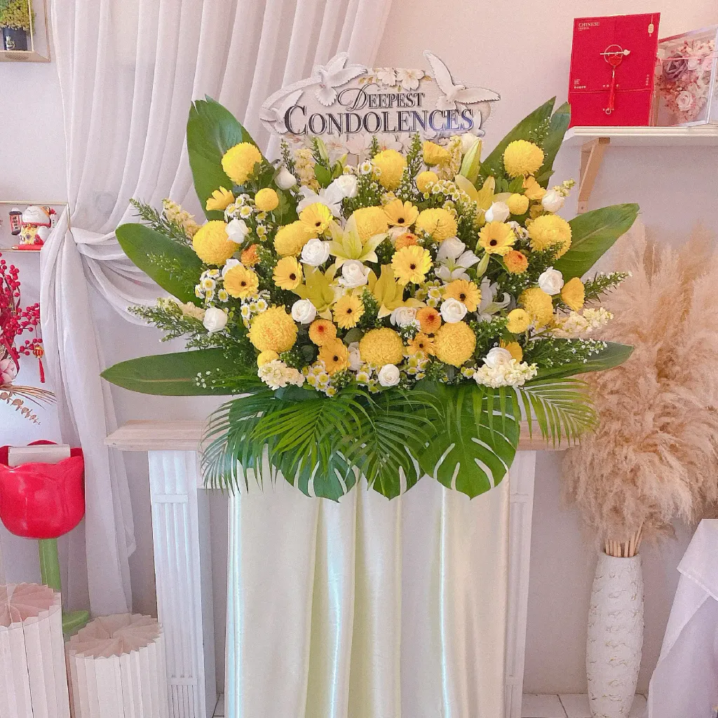 Remembered Always Condolence Flower Stand 69