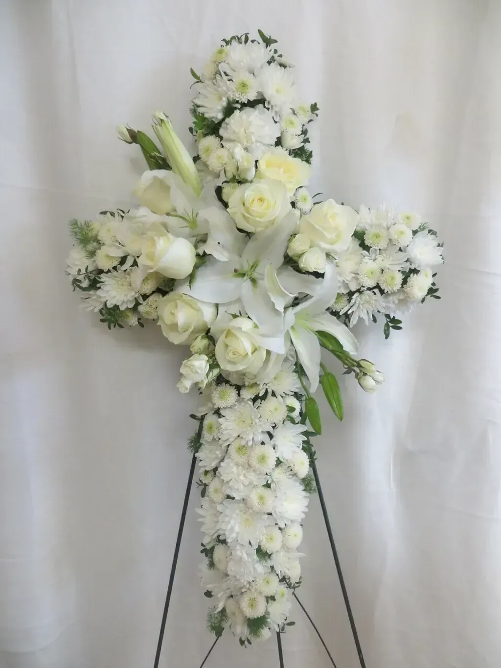 White Funeral Cross