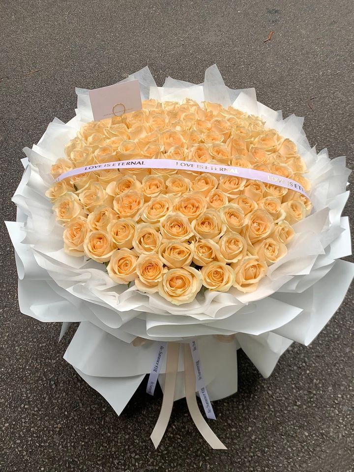 Champagne Roses 99 Roses
