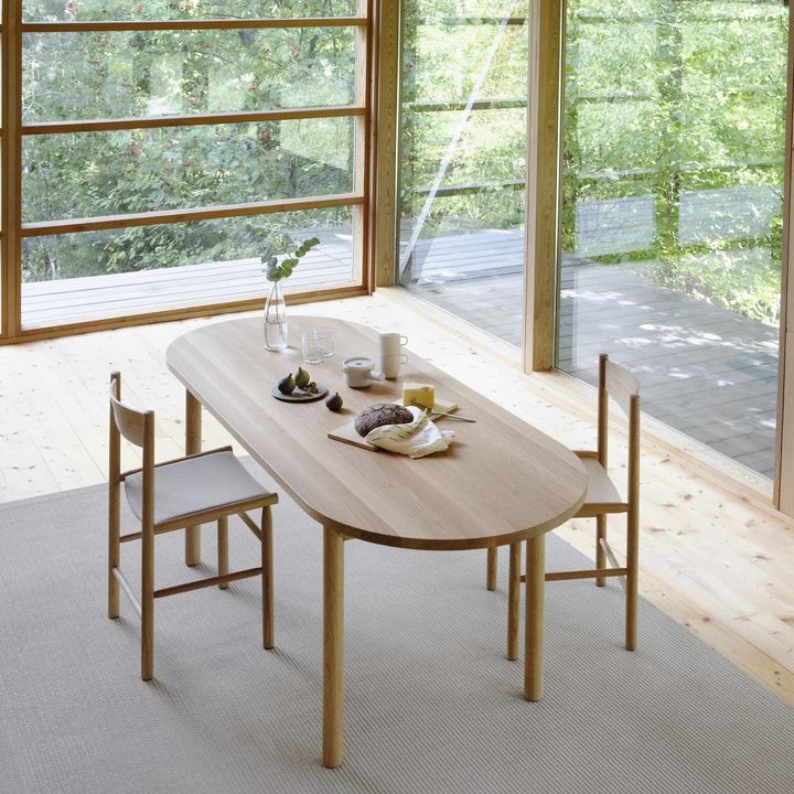 Basic table_oval 200x80_oak_Akademia chair_oak