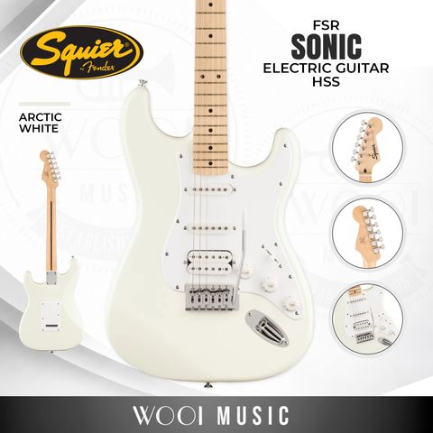 Squier FSR SONIC HSS - MAPLE FB-ARCTIC WHITE-CP