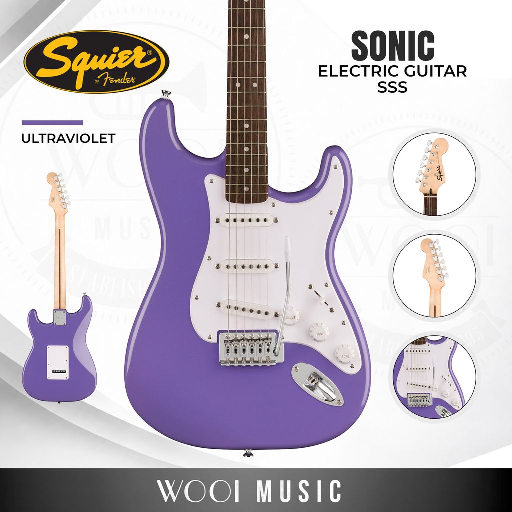 Squier Sonic Stratocaster Electric Guitar - Laurel FB - Ultraviolet-CP