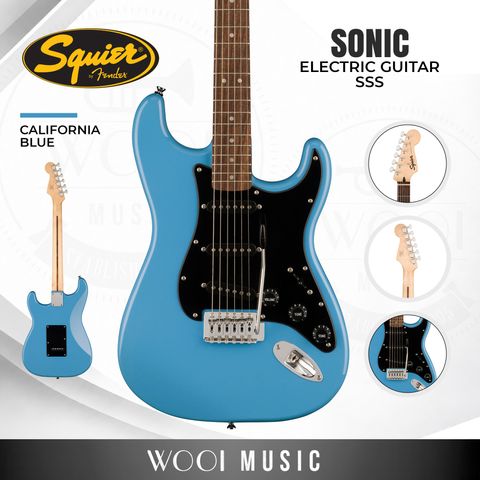 Squier Sonic Stratocaster Electric Guitar - Laurel FB - California Blue - cp