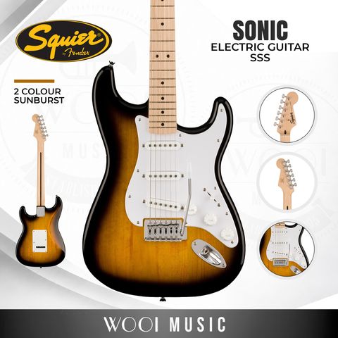 Squier Sonic Stratocaster Electric Guitar - Maple FB - 2 Color Sunburst-cp