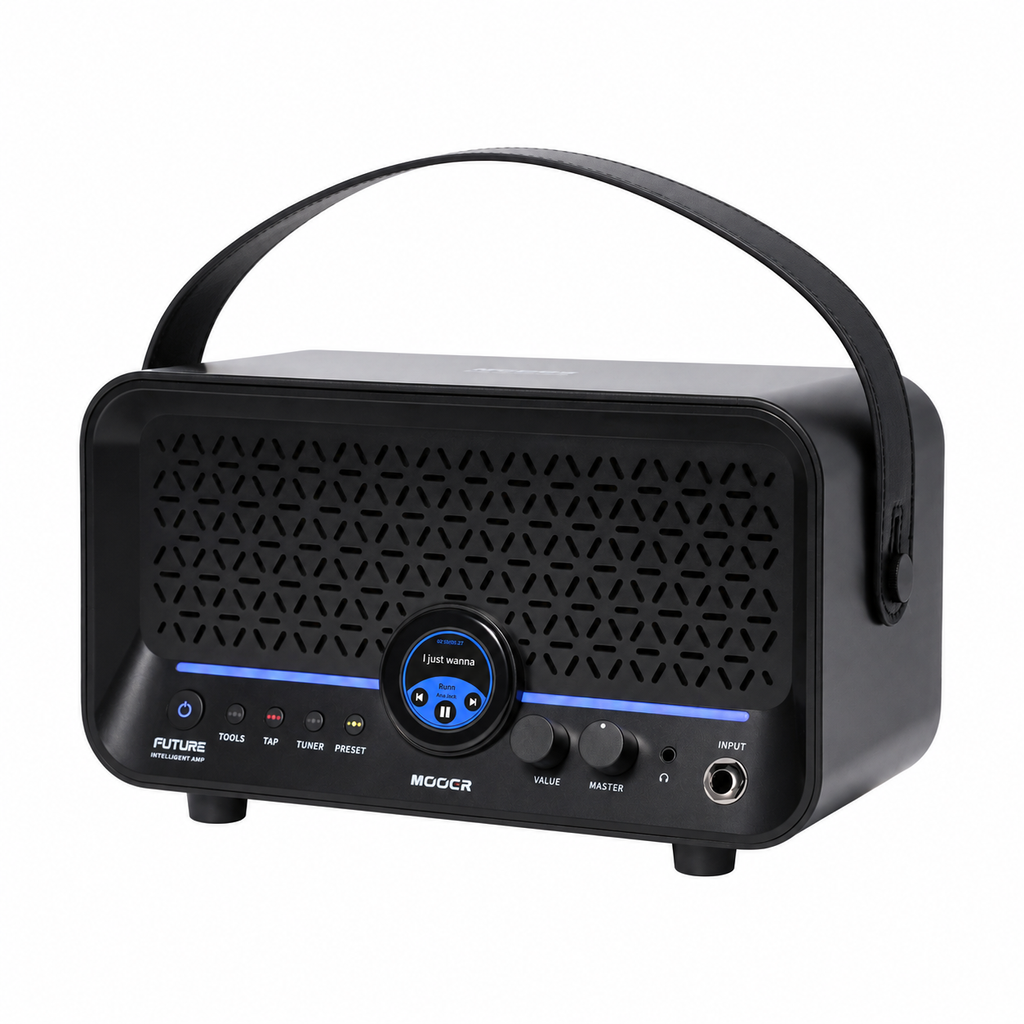 Black amplifier on pure white