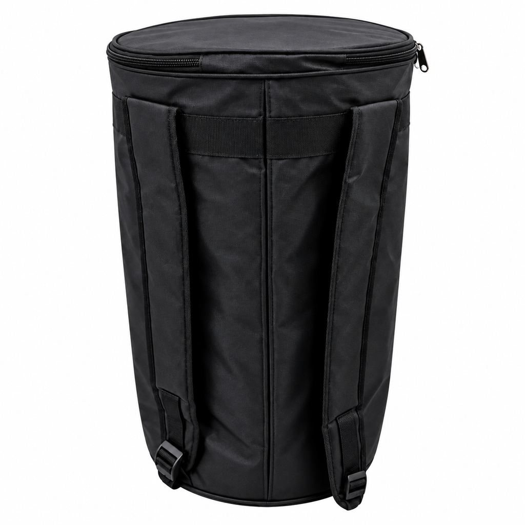 Black Cylindrical Drum Backpack Case
