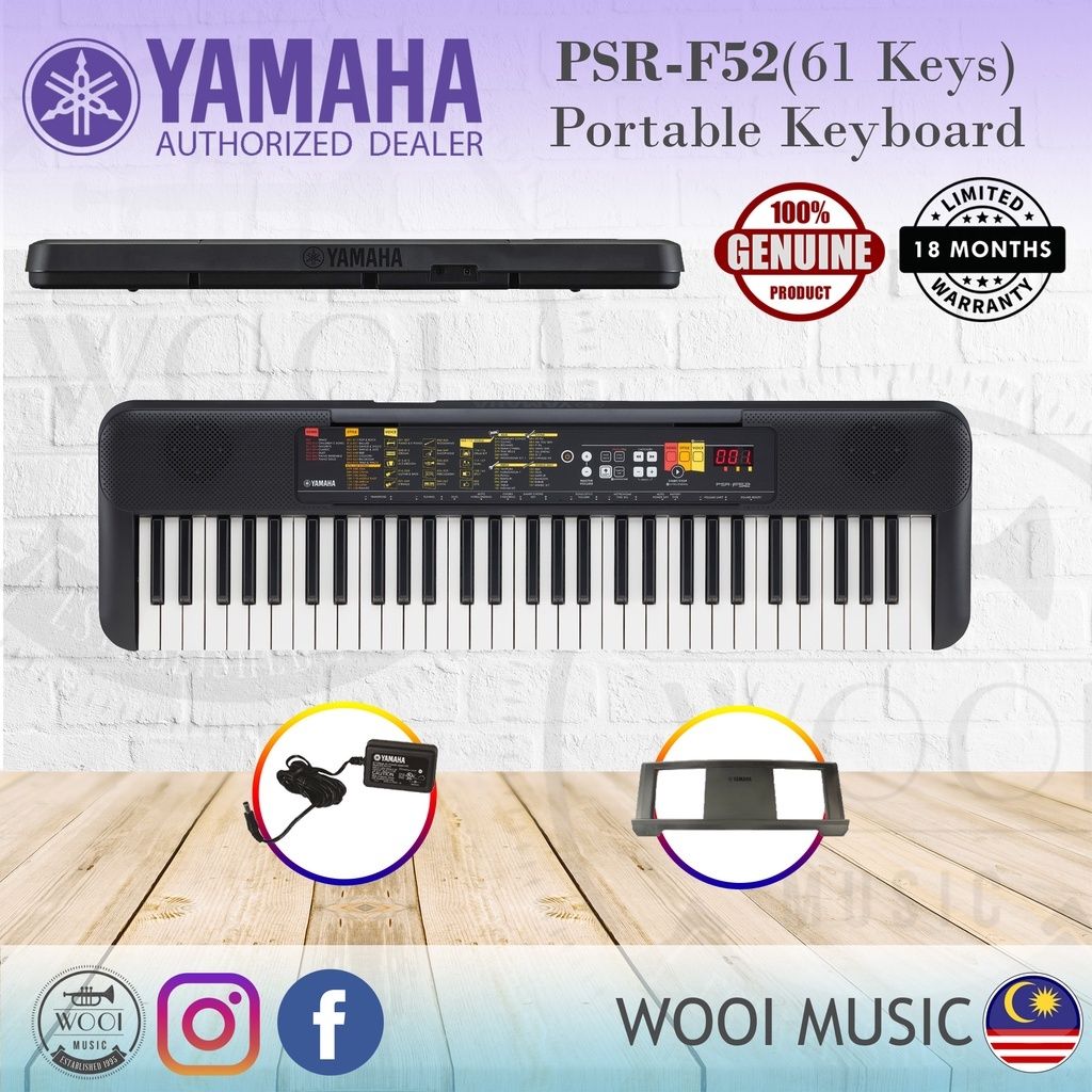 Yamaha PSR-F52 Portable Keyboard Package
