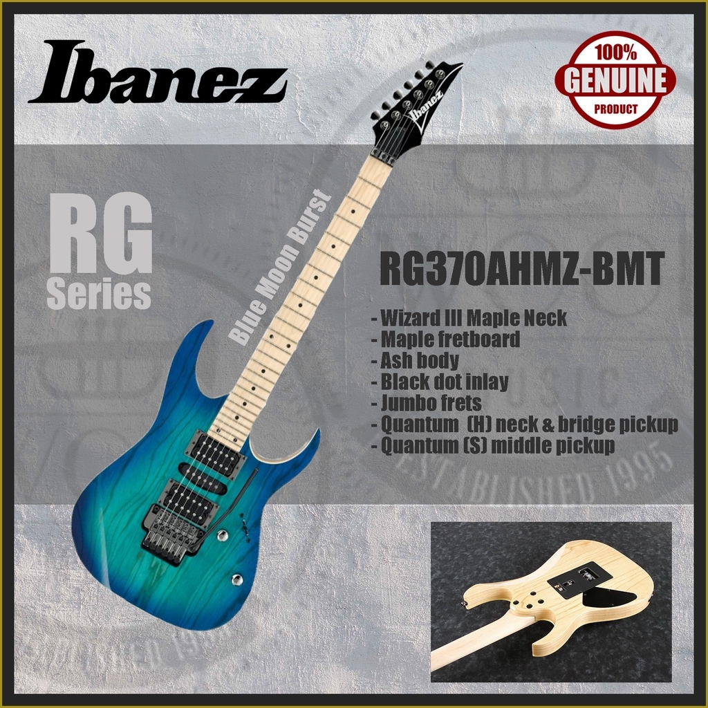 Ibanez RG Series RG370AHMZ BMT Electric Guitar - Blue Moon Burst