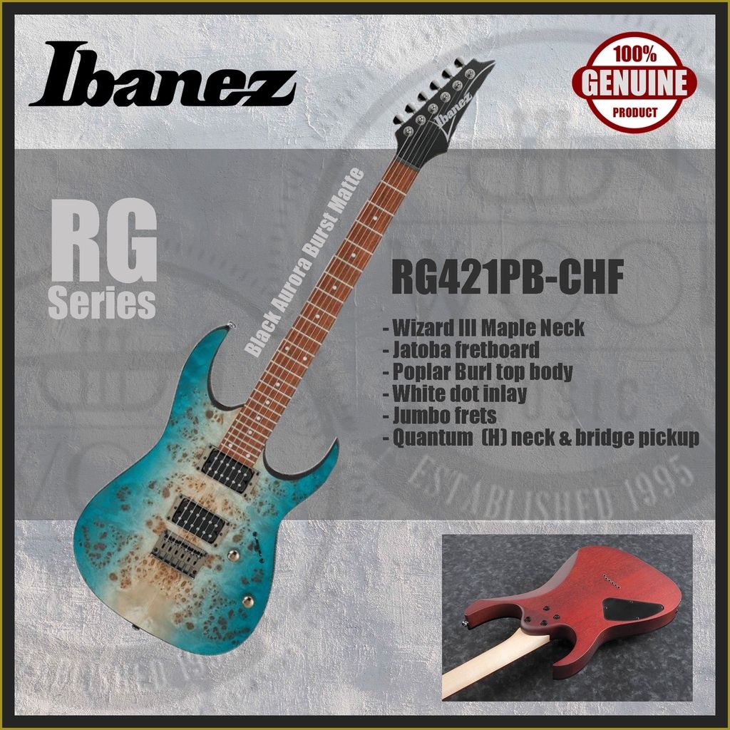 Ibanez RG Series RG421PB CHF Electric Guitar - Caribbean Shoreline Flat –  Wooi Music