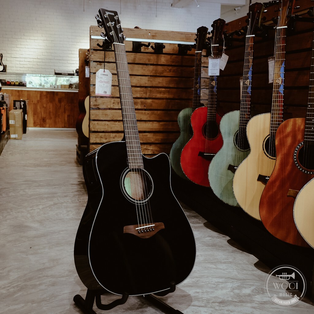Yamaha FGX800C BLK FGX Series Solid Top Acoustic Electric Guitar