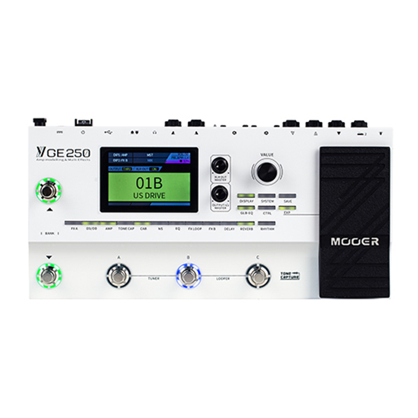 Mooer GE250 Amp Modelling & Guitar Multi Effects Pedal – Wooi Music
