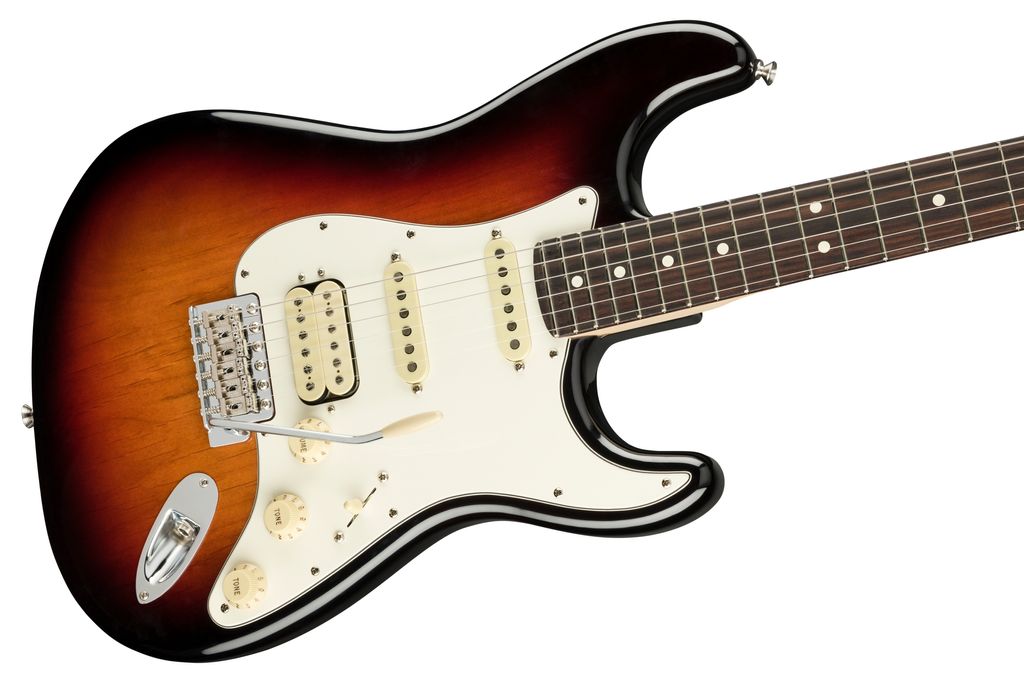 AMERICAN PERFORMER STRAT HSS 3 TONE SUNBURST 4