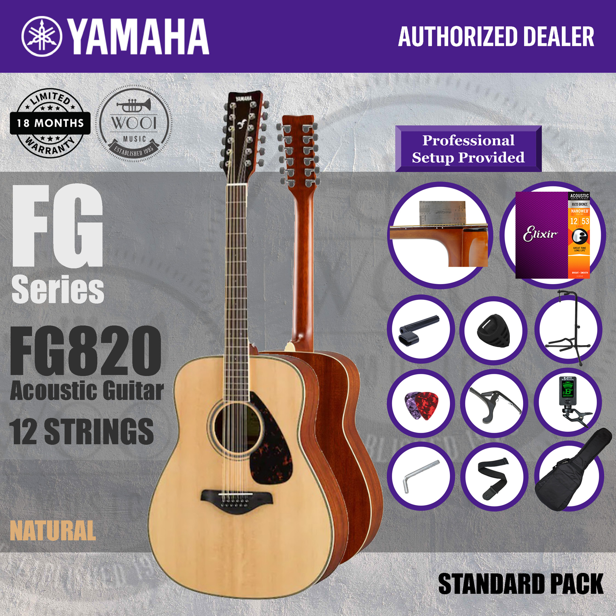 yamaha fg820 strings