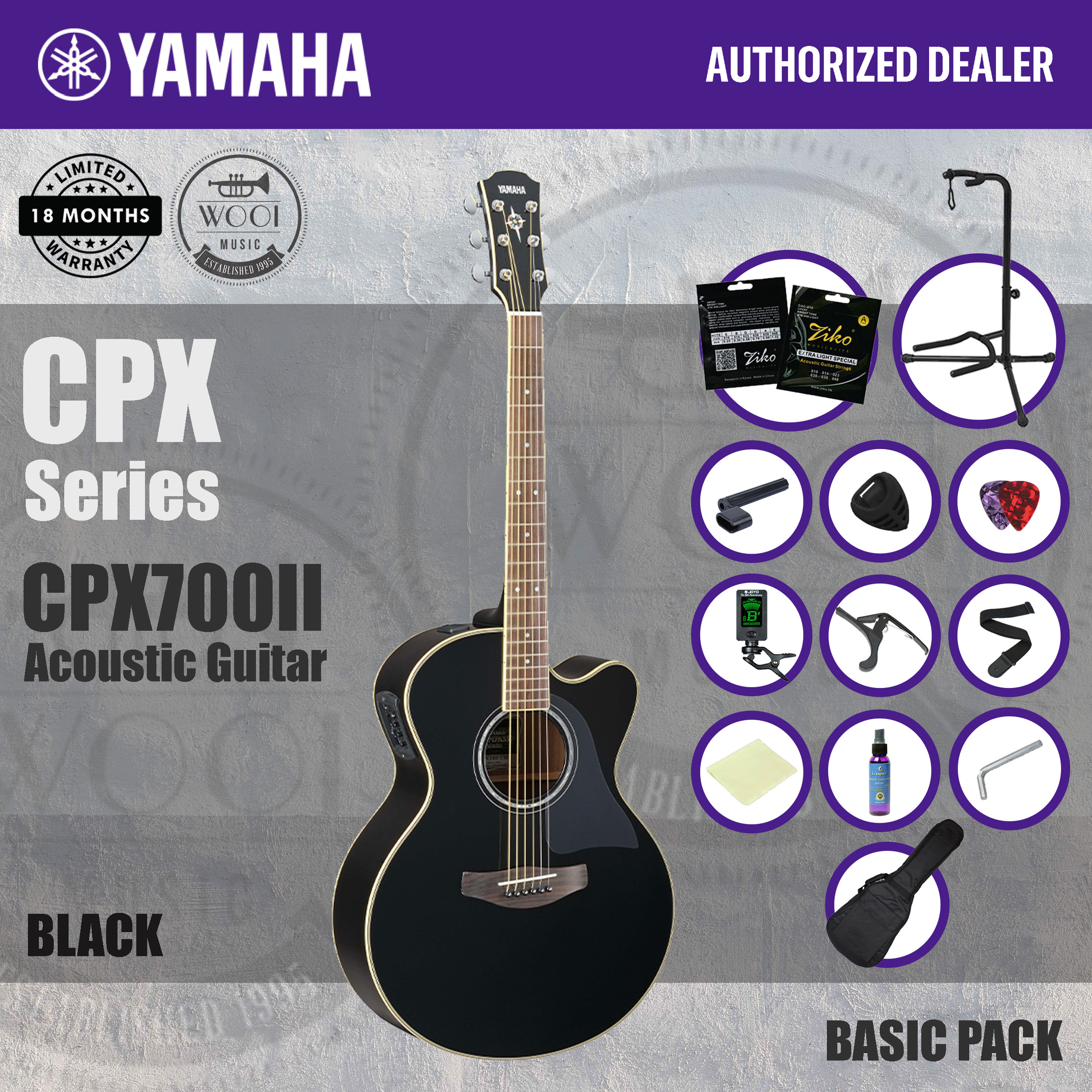 YAMAHA / CPX700II Black (BL) ヤマハ エレアコ