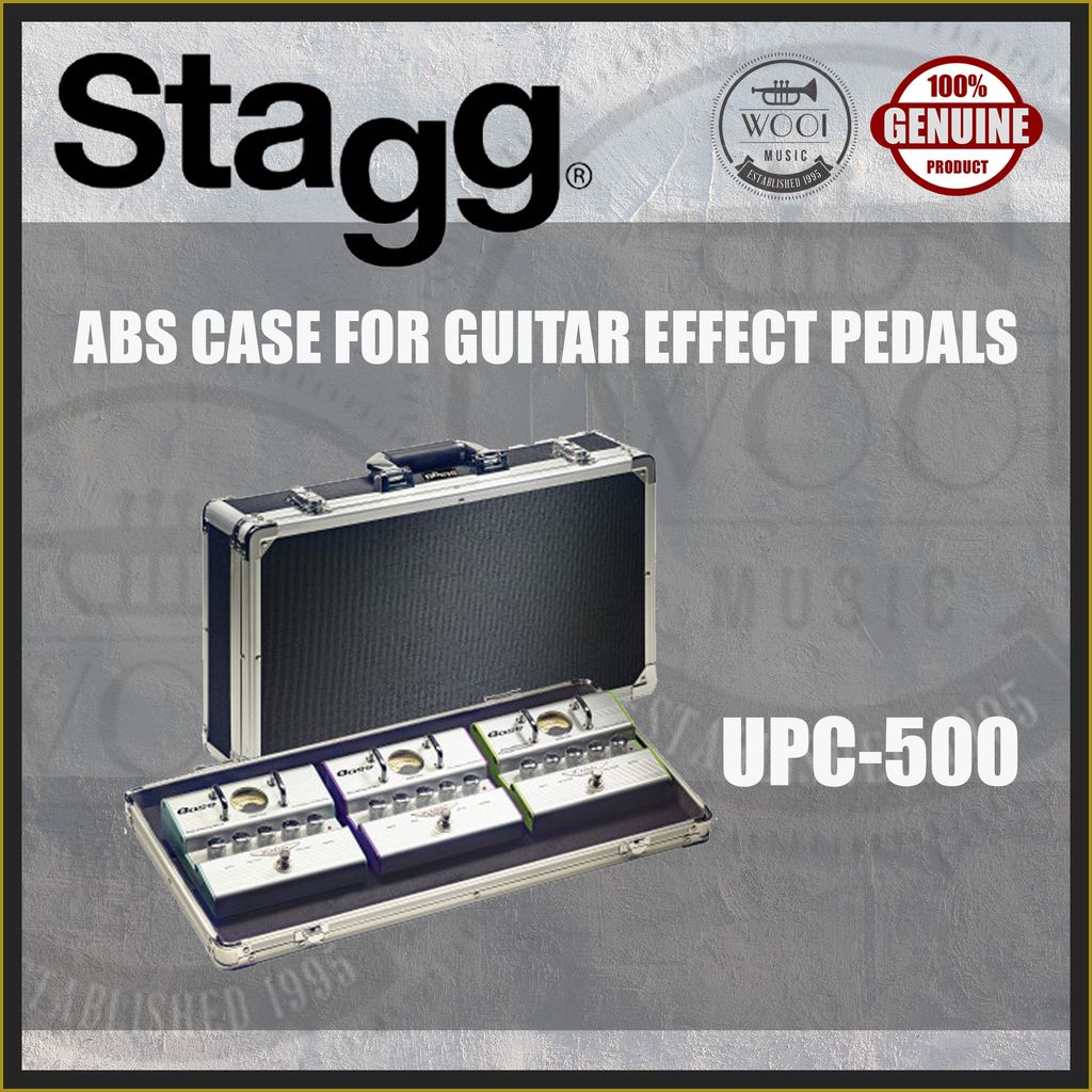 Stagg UPC-500 ABS Case for Guitar Effect Pedals / Pedalboard / Pedal Case -  255 x 500 x 90 mm (pedals not included) – Wooi Music