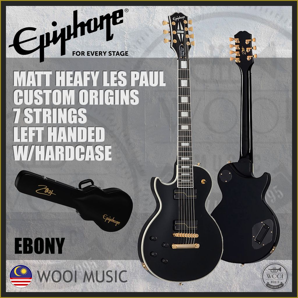 MATT HEAFY LP CUS 7 LH EBONY COVER