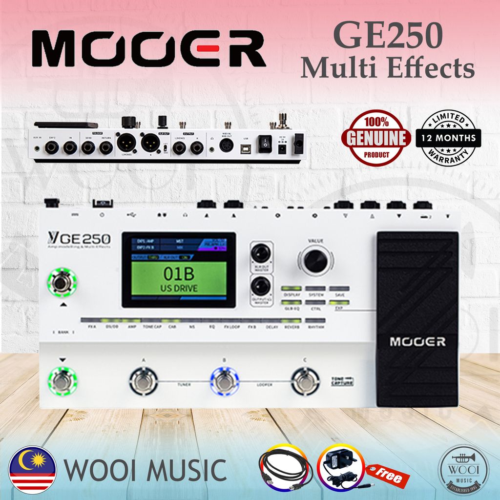 Mooer GE250 Amp Modelling & Guitar Multi Effects Pedal – Wooi Music