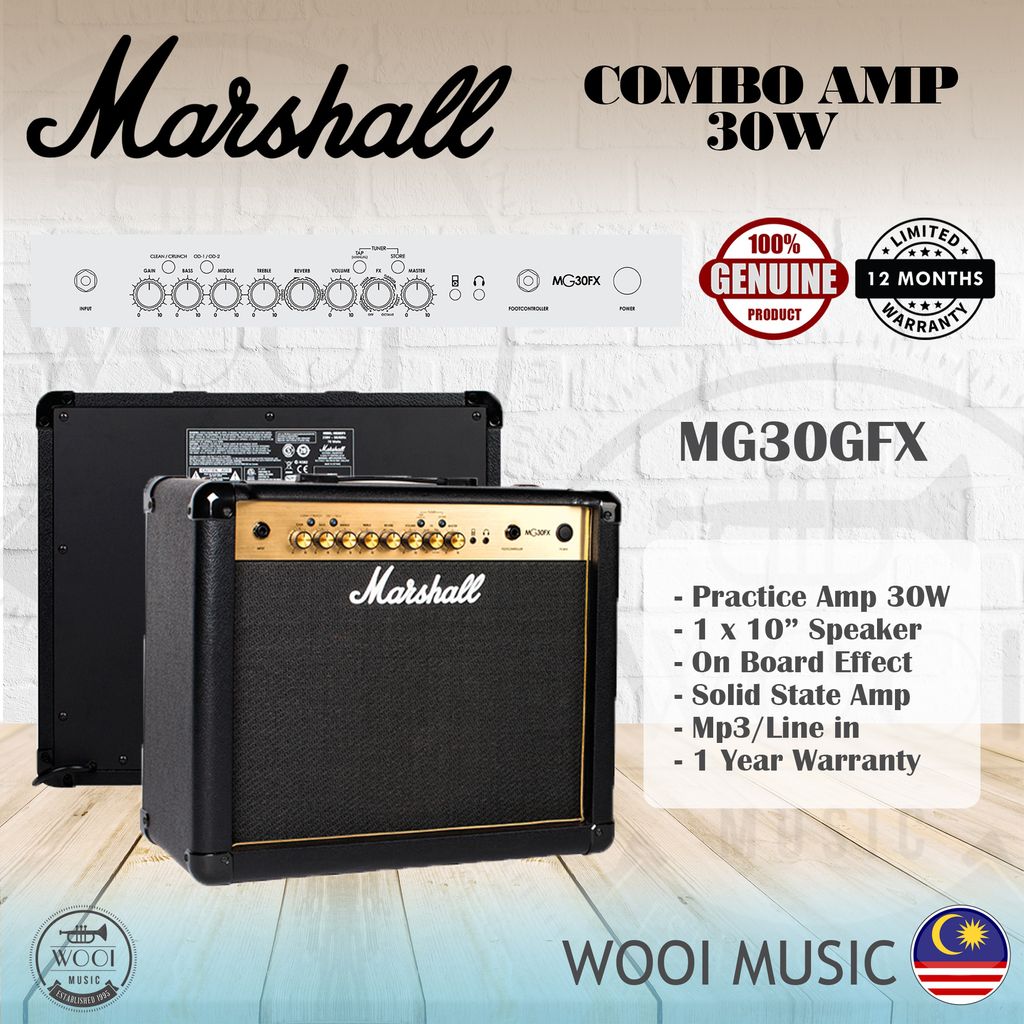 Marshall MG30GFX MG Gold Series Electric Guitar Combo Amp / Guitar  Amplifier 1x10" - 30W – Wooi Music