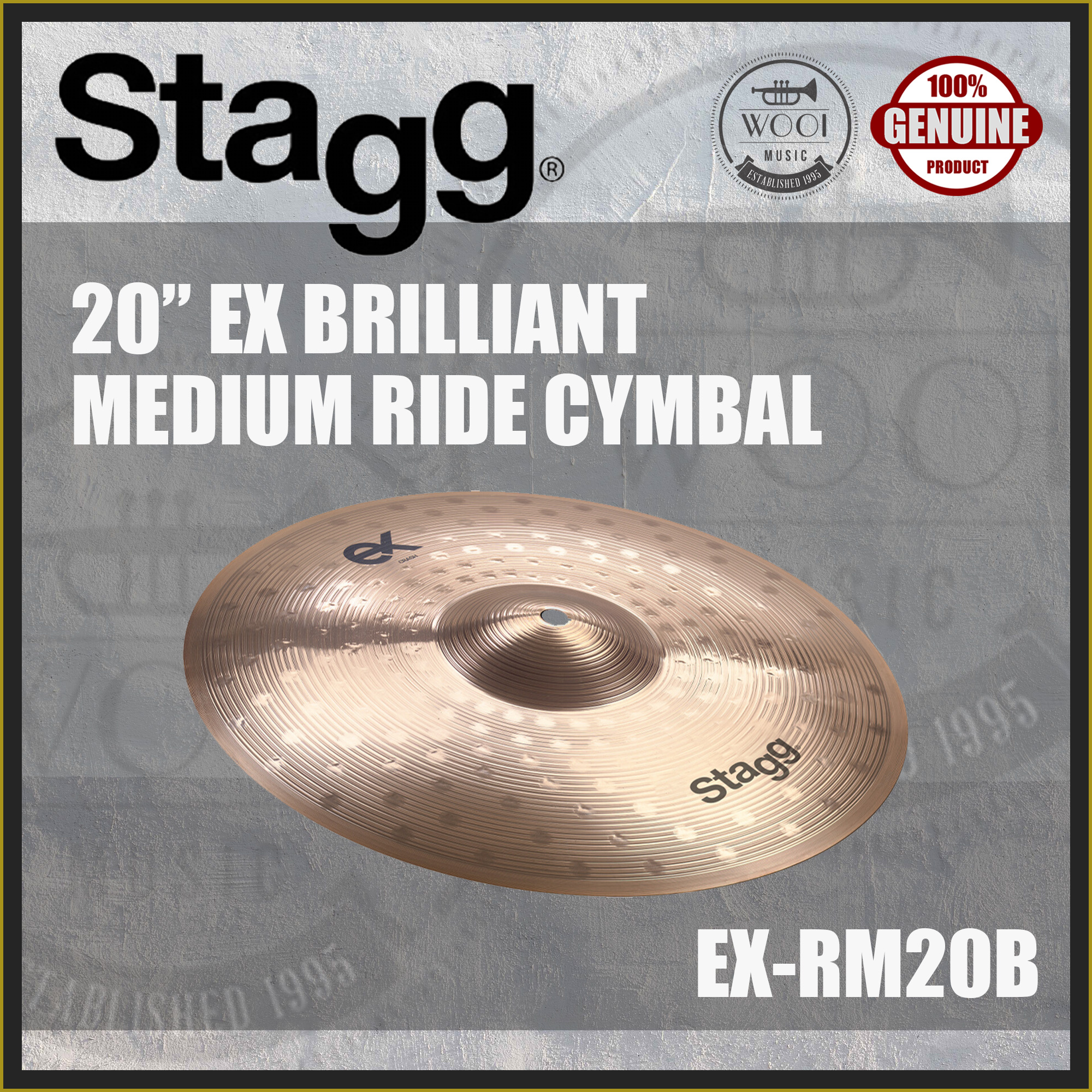 Stagg DH-RM20B 20-Inch DH Medium Ride Cymbal Stagg DH-RM20B 20-Inch DH Medium Ride Cymbal
