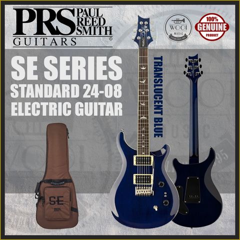 PRS SE STANDARD 24-08 TRANSLUCENT BLUE COVER