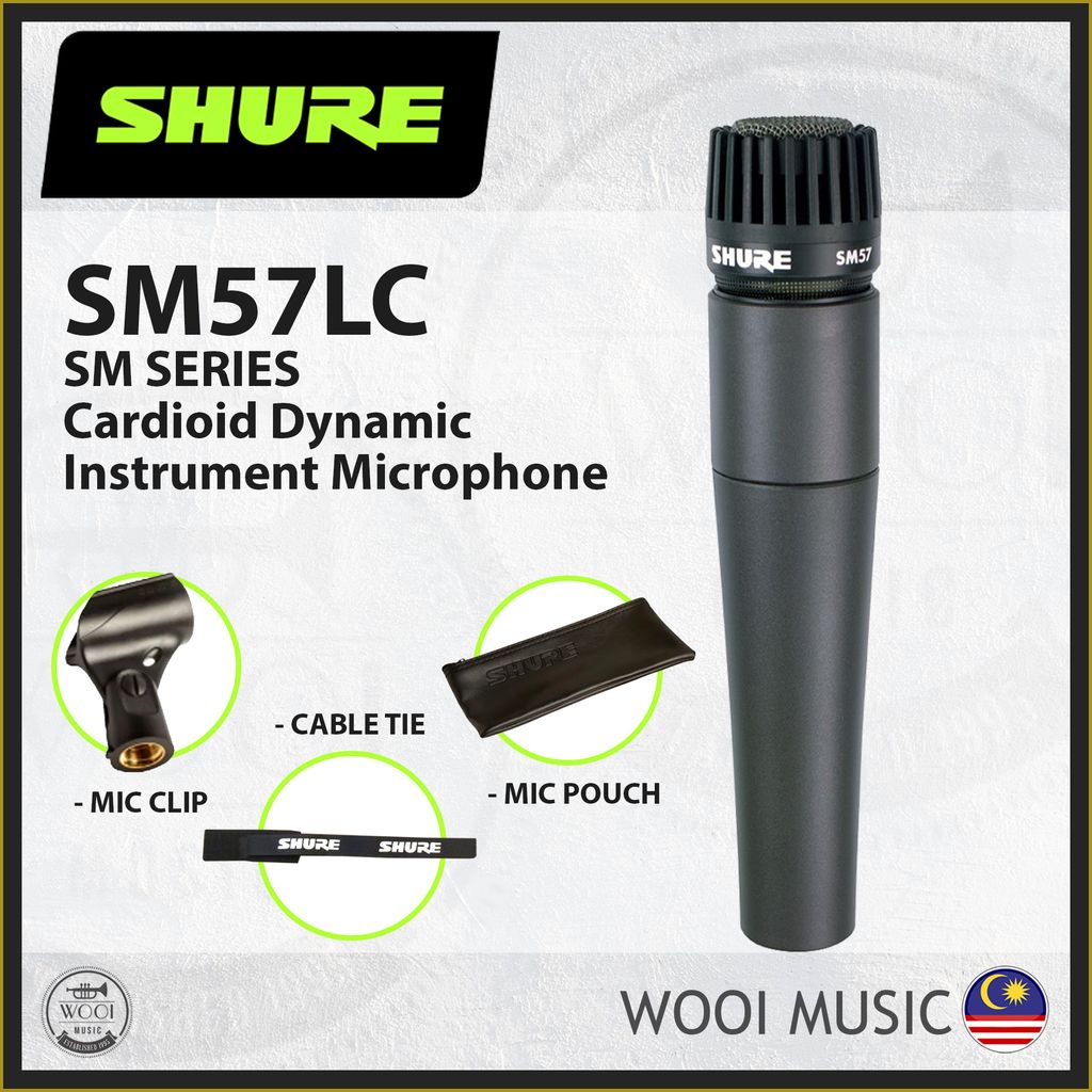 SHURE SM57-LC Cardioid Dynamic Instrument Microphone (SM57 SM 57 LC)