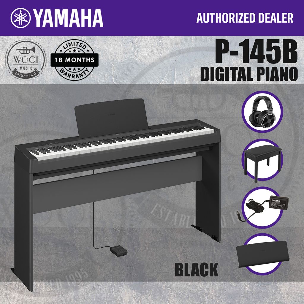 Yamaha P-145 88-key Digital Stage Piano - Black