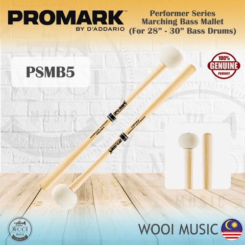 ProMark PSMB5 Performer Series Marching Bass Drum Mallet (For 28” - 30” Bass  Drum) – Wooi Music