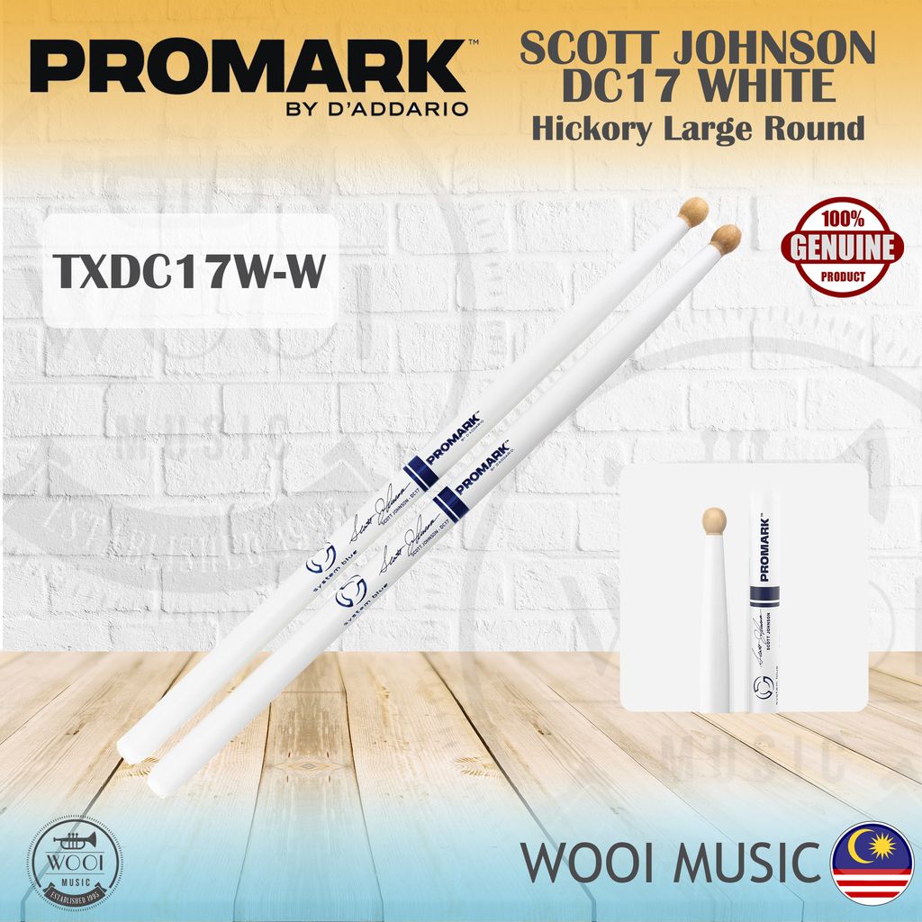 Promark TXDC17W WHITE Scott Johnson Signature DC17 Hickory