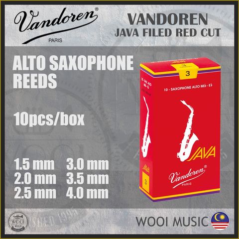 VANDOREN REEDS 10 - JAVA FILLED RED CUT - BOX