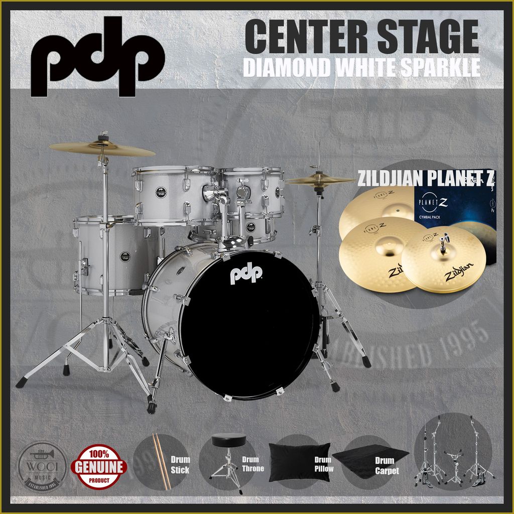 PDP ZILDJIAN - DIAMOND WHITE SPARKLE 