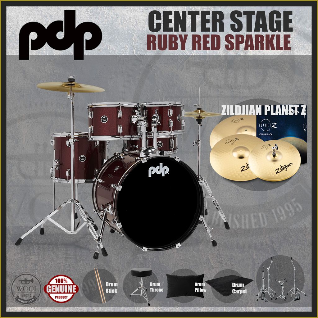 PDP ZILDJIAN - RUBY RED SPARKLE 