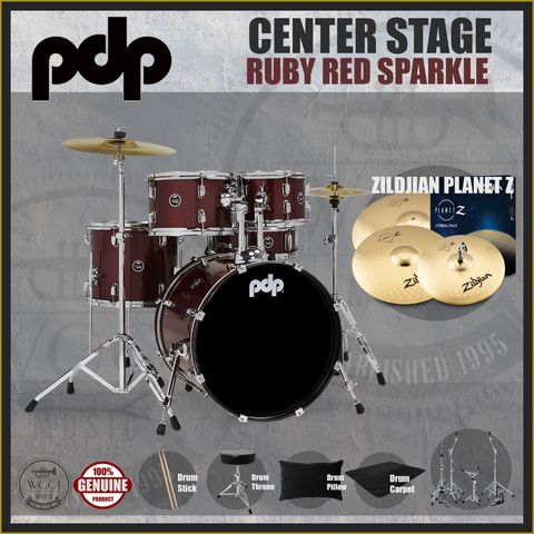 PDP ZILDJIAN - RUBY RED SPARKLE 