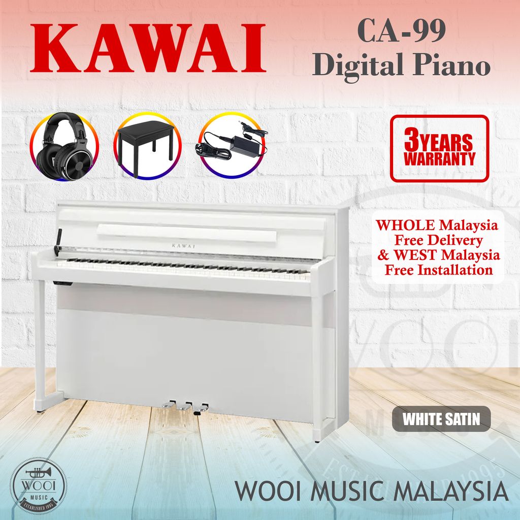 Kawai CA99 Digital Piano 88 Keys - White Satin – Wooi Music