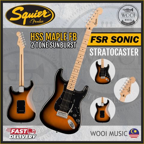 Squier FSR Strat HSS - 2 Tone Sb - CP 