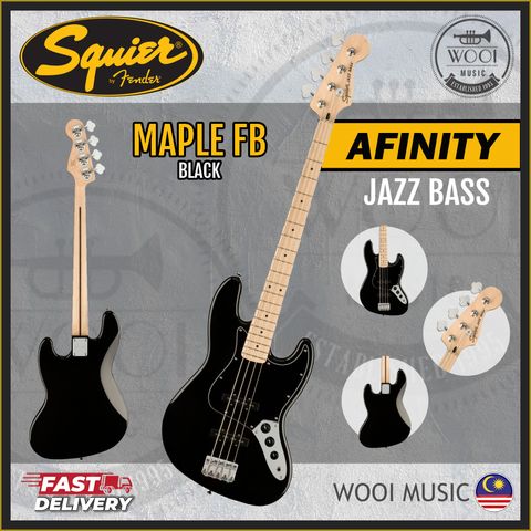 Squier Affinity Jazz Bass - Maple FB - Black 