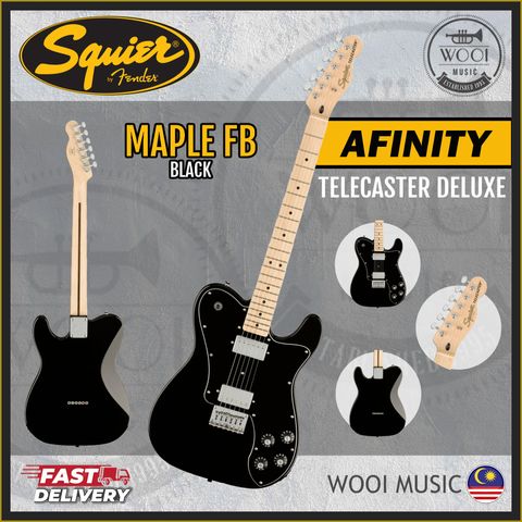 Squier Affinity Tele Deluxe - Maple FB - Black  CP