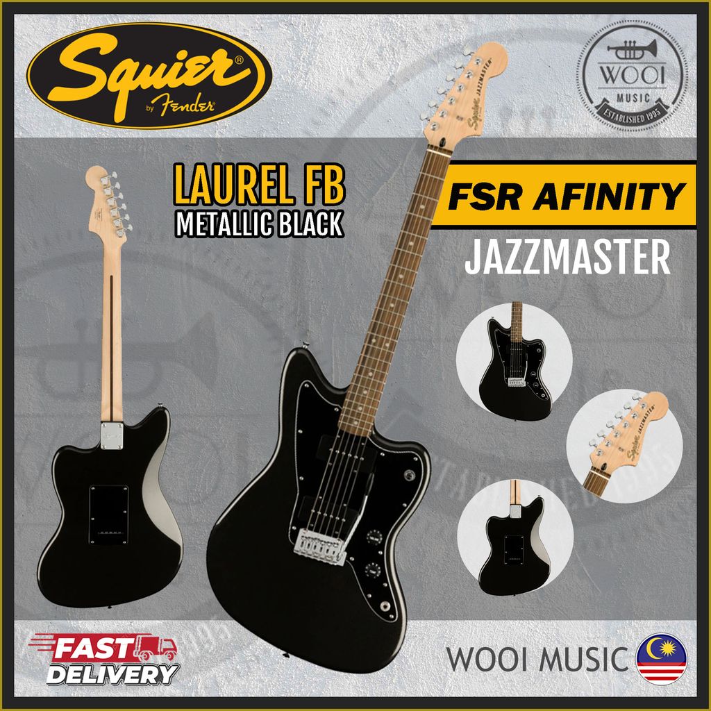 Squier FSR Affinity Jazzmaster - Metallic Black - CP 