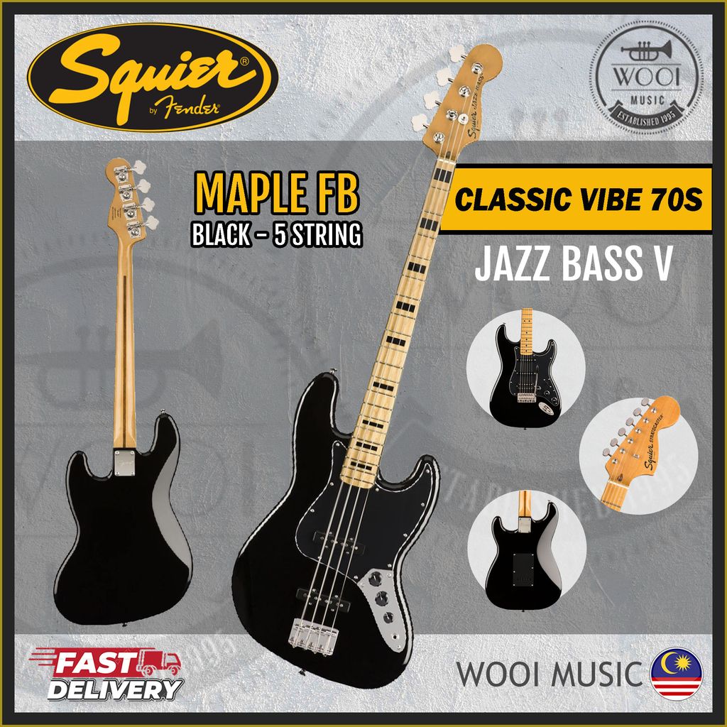 Squier Classic Vibe 700s Jazz Bass V 5 String - Maple - Black 
