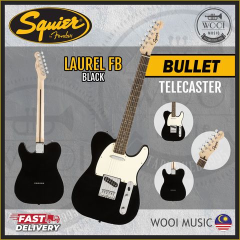 Squier Bullet Tele - Laurel FB - Black - CP 